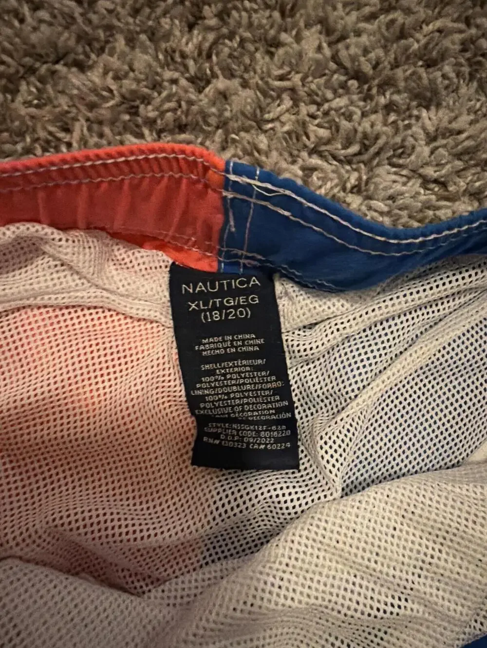 Nautica Boys Colorblock Swim Trunks XL